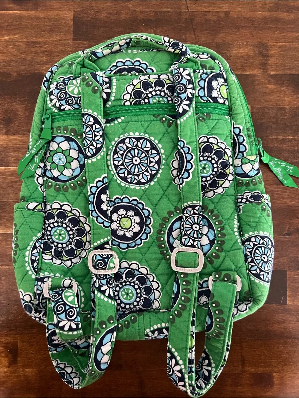 Vera Bradley Cupcake Green Quilted Small Backpack